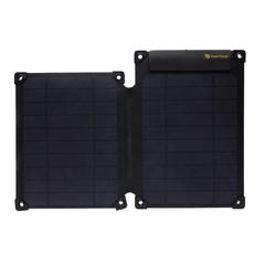 Vue Panneau solaire portable en plastique recyclé 10W Solarpulse de couleur noir| Krokrodeal