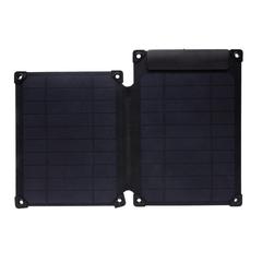 Vue Panneau solaire portable en plastique recyclé 10W Solarpulse de couleur noir| Krokrodeal