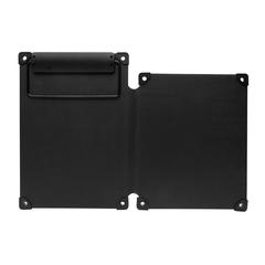 Vue Panneau solaire portable en plastique recyclé 10W Solarpulse de couleur noir| Krokrodeal