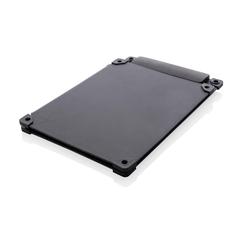 Vue Panneau solaire portable en plastique recyclé 10W Solarpulse de couleur noir| Krokrodeal