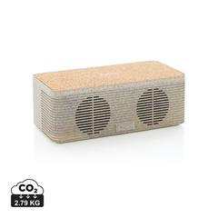 Enceinte 5W avec chargeur à induction en fibre de paille publicitaire pas cher