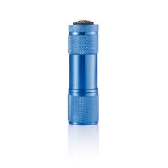 Vue Lampe aluminium Quattro de couleur bleu| Krokrodeal