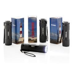 Vue Lampe aluminium Quattro de couleur noir| Krokrodeal