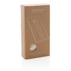 Vue Set de 4 serviettes de table Ukiyo en rcotton 180gr Aware™ de couleur blanc| Krokrodeal