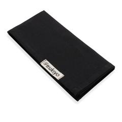 Vue Set de 4 serviettes de table Ukiyo en rcotton 180gr Aware™ de couleur noir| Krokrodeal