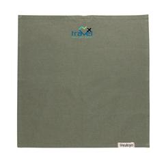 Vue Set de 4 serviettes de table Ukiyo en rcotton 180gr Aware™ de couleur vert| Krokrodeal