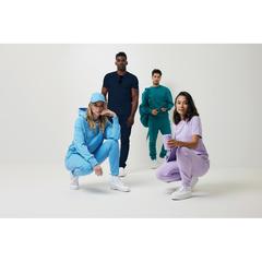 Vue Jogging en coton recyclé Iqoniq Cooper de couleur bleu| Krokrodeal