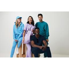 Vue Jogging en coton recyclé Iqoniq Cooper de couleur bleu| Krokrodeal