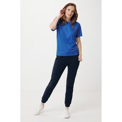 Vue Jogging en coton recyclé Iqoniq Cooper de couleur bleu| Krokrodeal