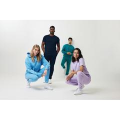 Vue Jogging en coton recyclé Iqoniq Cooper de couleur bleu| Krokrodeal