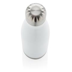 Vue Bouteille isotherme en acier de couleur blanc| Krokrodeal