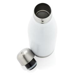 Vue Bouteille isotherme en acier de couleur blanc| Krokrodeal