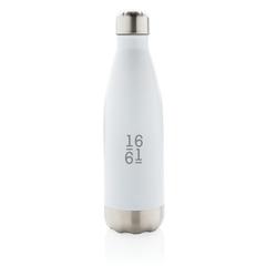 Vue Bouteille isotherme en acier de couleur blanc| Krokrodeal