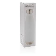 Vue Bouteille isotherme en acier de couleur blanc| Krokrodeal