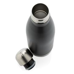 Vue Bouteille isotherme en acier de couleur noir| Krokrodeal