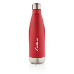 Vue Bouteille isotherme en acier de couleur rouge| Krokrodeal