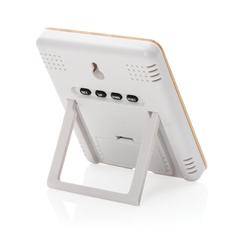 Vue Station météo en bambou de couleur blanc| Krokrodeal