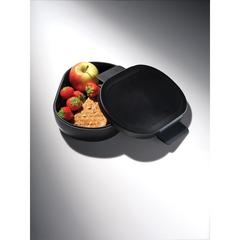 Vue Boîte à lunch 700ml en PP recyclé RCS Avira Atlas de couleur noir| Krokrodeal