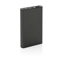 Vue Powerbank 5000 mAh en aluminium recyclé Terra RCS de couleur gris| Krokrodeal
