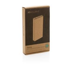 Vue Powerbank 5000 mAh en aluminium recyclé Terra RCS de couleur gris| Krokrodeal
