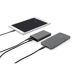 Vue Powerbank 5000 mAh en aluminium recyclé Terra RCS de couleur gris| Krokrodeal
