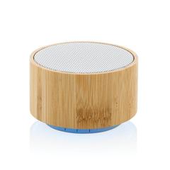 Vue Enceinte 3W en bambou et ABS RCS de couleur blanc| Krokrodeal