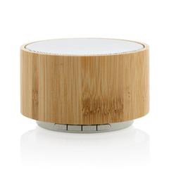 Vue Enceinte 3W en bambou et ABS RCS de couleur blanc| Krokrodeal