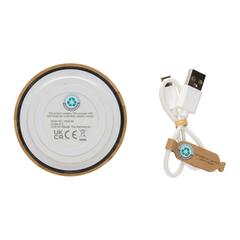 Vue Enceinte 3W en bambou et ABS RCS de couleur blanc| Krokrodeal