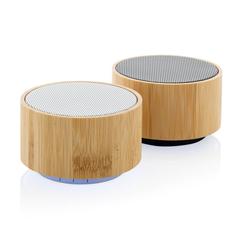 Vue Enceinte 3W en bambou et ABS RCS de couleur blanc| Krokrodeal