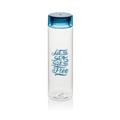 Vue VINGA Bouteille d'eau 600ml en rPET RCS Cott de couleur bleu| Krokrodeal