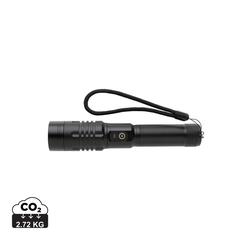 Vue Torche rechargeable USB Gear X de couleur noir| Krokrodeal