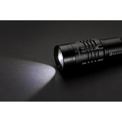Vue Torche rechargeable USB Gear X de couleur noir| Krokrodeal