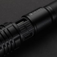 Vue Torche rechargeable USB Gear X de couleur noir| Krokrodeal