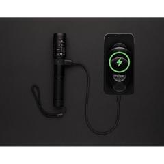 Vue Torche rechargeable USB Gear X de couleur noir| Krokrodeal