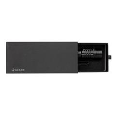 Vue Torche rechargeable USB Gear X de couleur noir| Krokrodeal