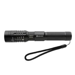 Vue Torche rechargeable USB Gear X de couleur noir| Krokrodeal