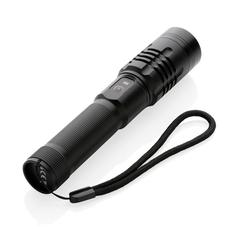 Vue Torche rechargeable USB Gear X de couleur noir| Krokrodeal
