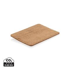 Vue Porte-cartes anti RFID en liège de couleur marron| Krokrodeal