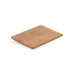 Vue Porte-cartes anti RFID en liège de couleur marron| Krokrodeal