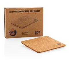Vue Porte-cartes anti RFID en liège de couleur marron| Krokrodeal