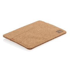 Vue Porte-cartes anti RFID en liège de couleur marron| Krokrodeal