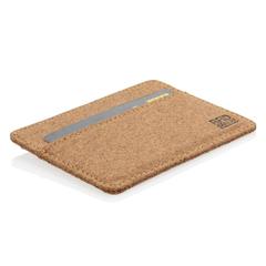 Vue Porte-cartes anti RFID en liège de couleur marron| Krokrodeal