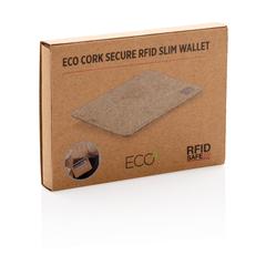 Vue Porte-cartes anti RFID en liège de couleur marron| Krokrodeal