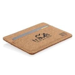 Vue Porte-cartes anti RFID en liège de couleur marron| Krokrodeal