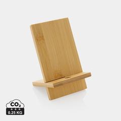 Support téléphone en bambou dans une boîte kraft publicitaire pas cher