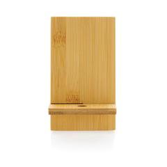 Vue Support téléphone en bambou dans une boîte kraft de couleur marron| Krokrodeal