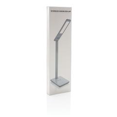 Vue Lampe de bureau avec chargeur à induction 5W de couleur blanc| Krokrodeal