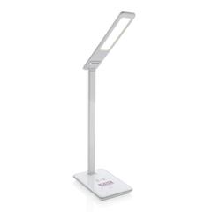 Vue Lampe de bureau avec chargeur à induction 5W de couleur blanc| Krokrodeal