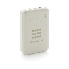 Vue Batterie de secours 10.000 mAh en plastique recyclé RCS de couleur blanc| Krokrodeal