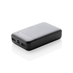 Vue Batterie de secours 10.000 mAh en plastique recyclé RCS de couleur noir| Krokrodeal